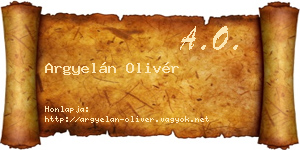 Argyelán Olivér névjegykártya