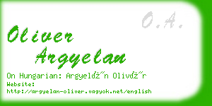 oliver argyelan business card